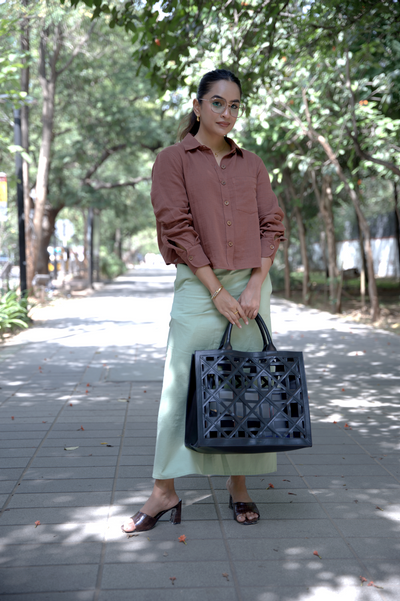 Mocha solid shirt
