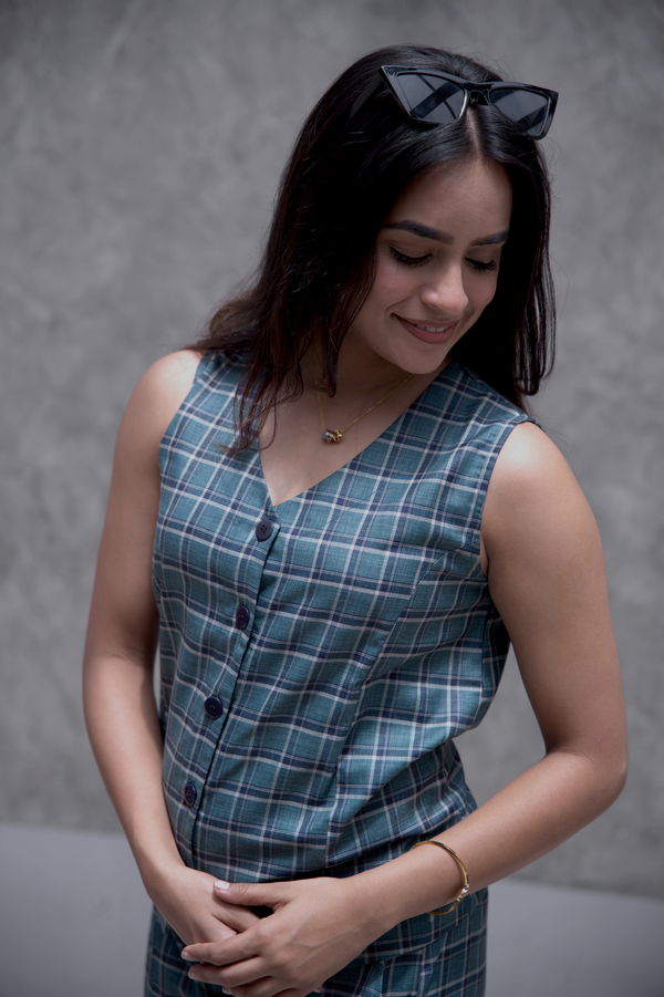 Old school checks vest